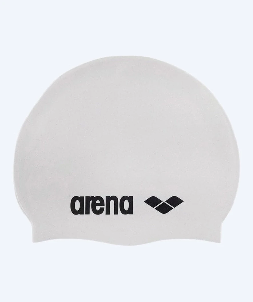 Arena Classic Silicone badmössa i vitt och svart med logotryck
