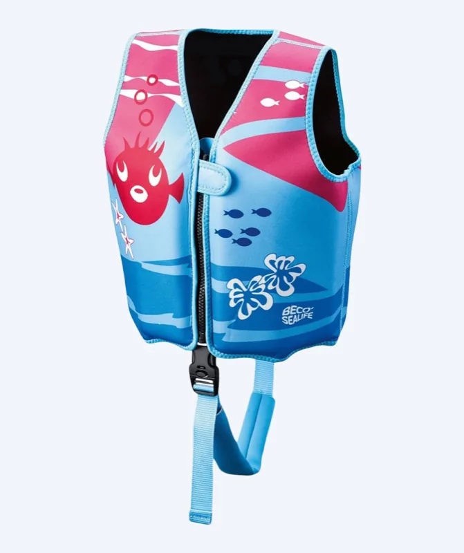 Beco Sealife simväst för barn i ljusblått och rosa