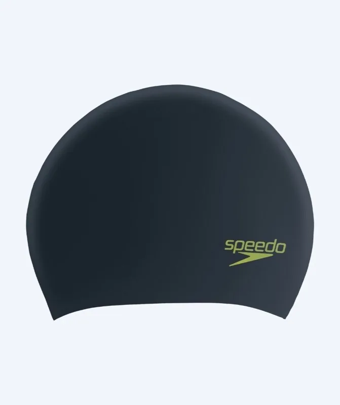 Speedo badmössa för junior Plain i svart och grönt