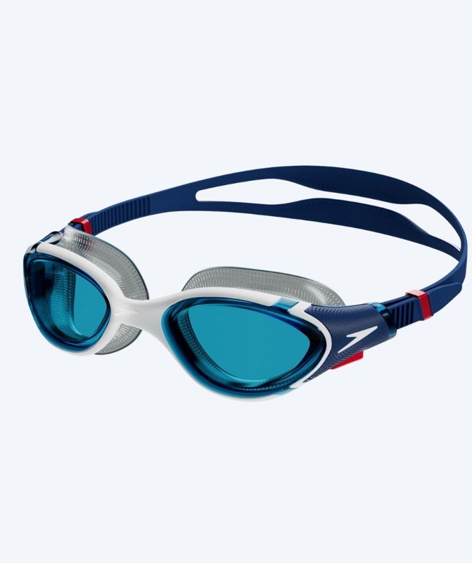 Speedo Biofuse 2.0 simglasögon med blå ram och smoke-lins