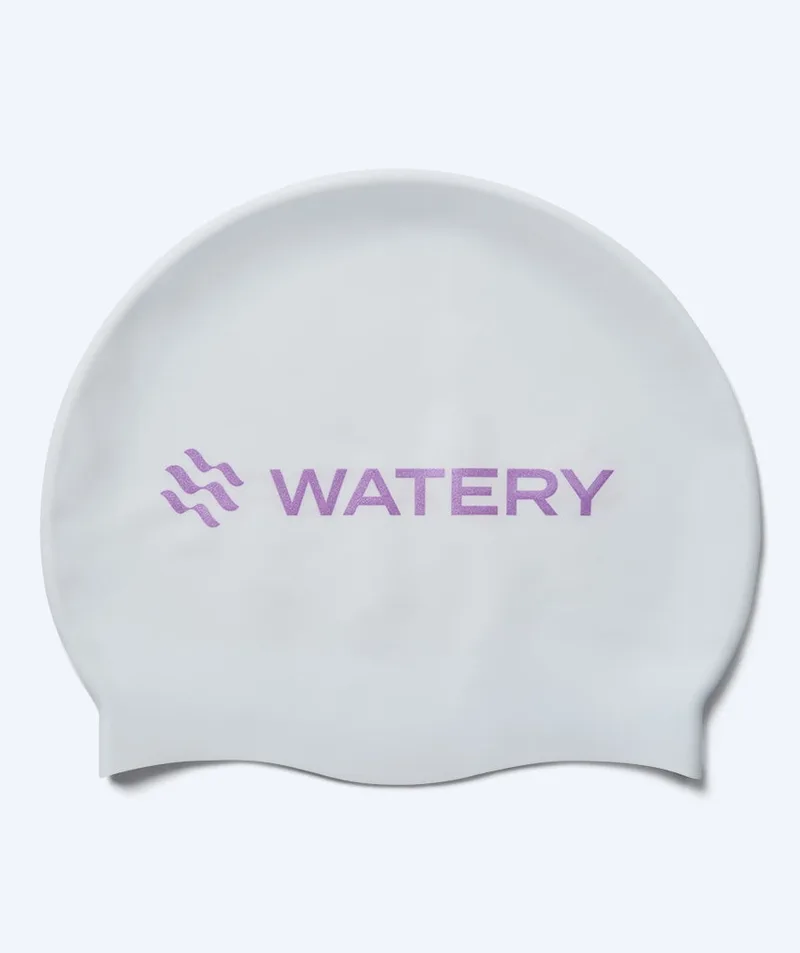 Watery badmössa Signature Metallic i vitt och lila