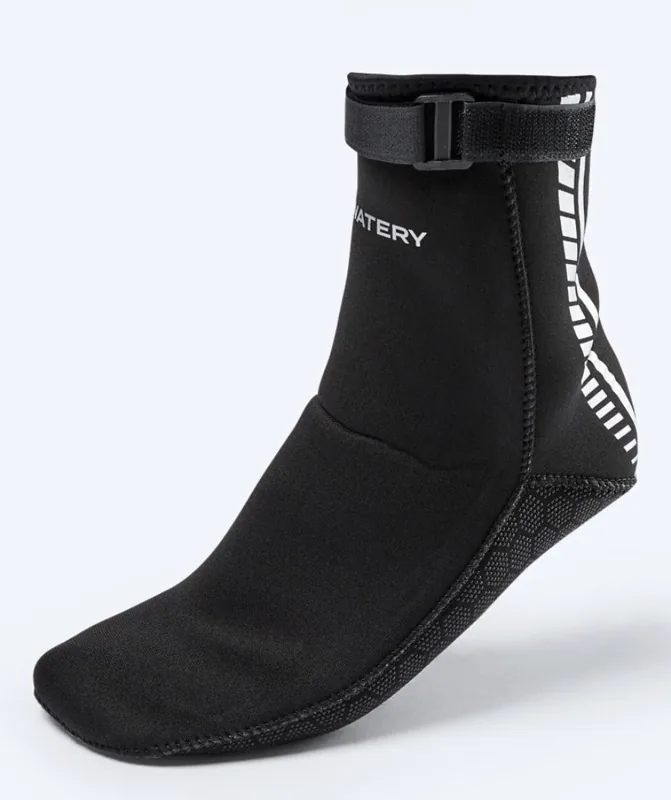 Watery neoprensockor Reptile för öppet vatten i 3 mm, svart
